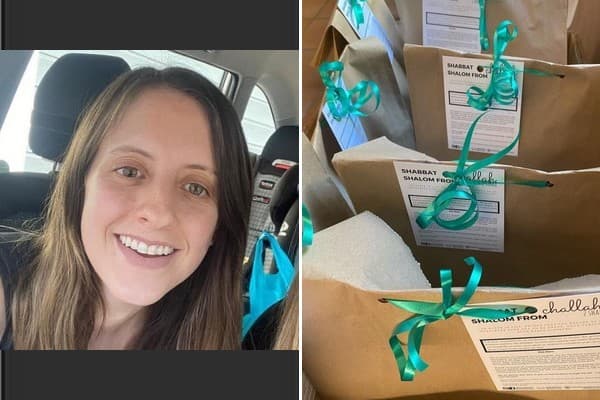Kelita Hoffman and her Challah2Share parcels