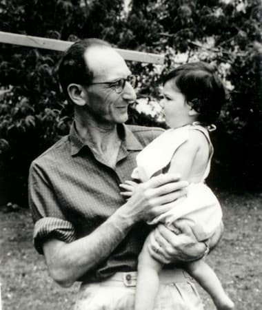 The author with her father
