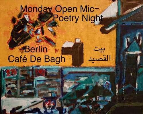 A poster dadvertising an event at Cafe de Bagh