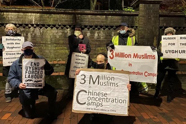 Jews in London protest against China's treatment of Uighurs