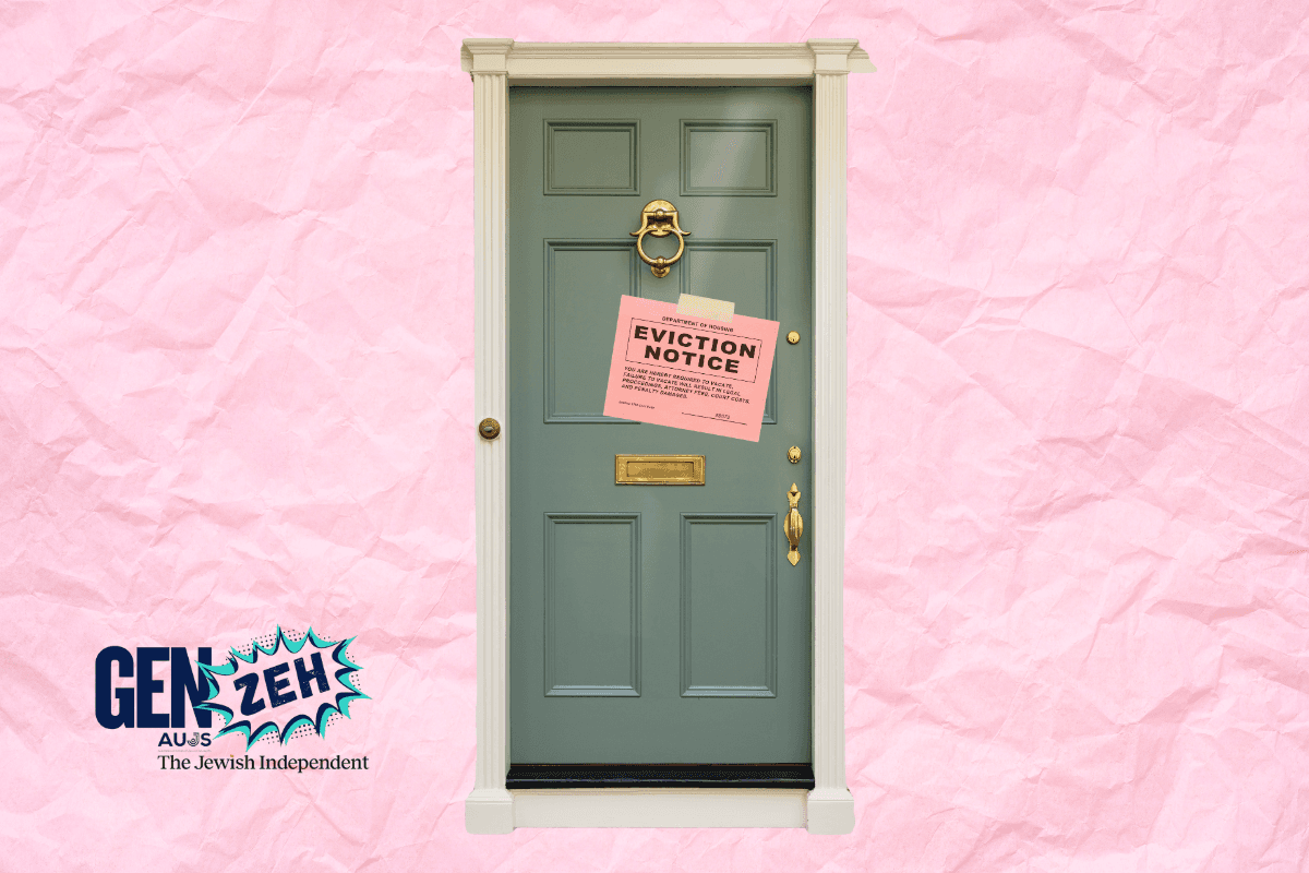 Front door with an eviction notice