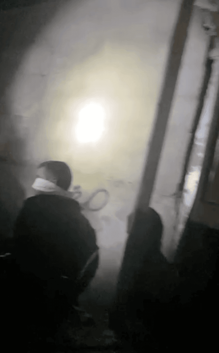 Khalil Hathaleen after he was blindfolded by IDF soldiers during a night raid on Um al-Kheir village in the occupied West Bank on November 2, 2023 (Image: Elly Oltersdorf).