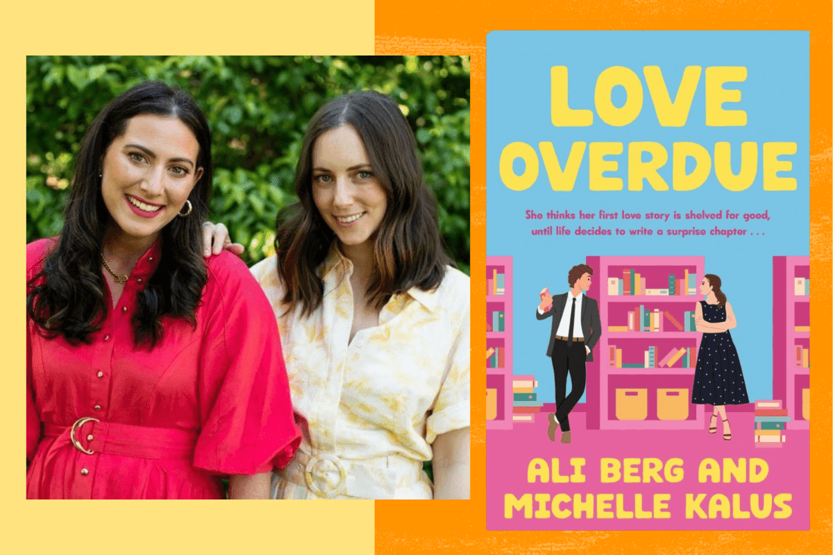 Co-authors Ali Berg and Michelle Kalus with their latest novel, Love Overdue