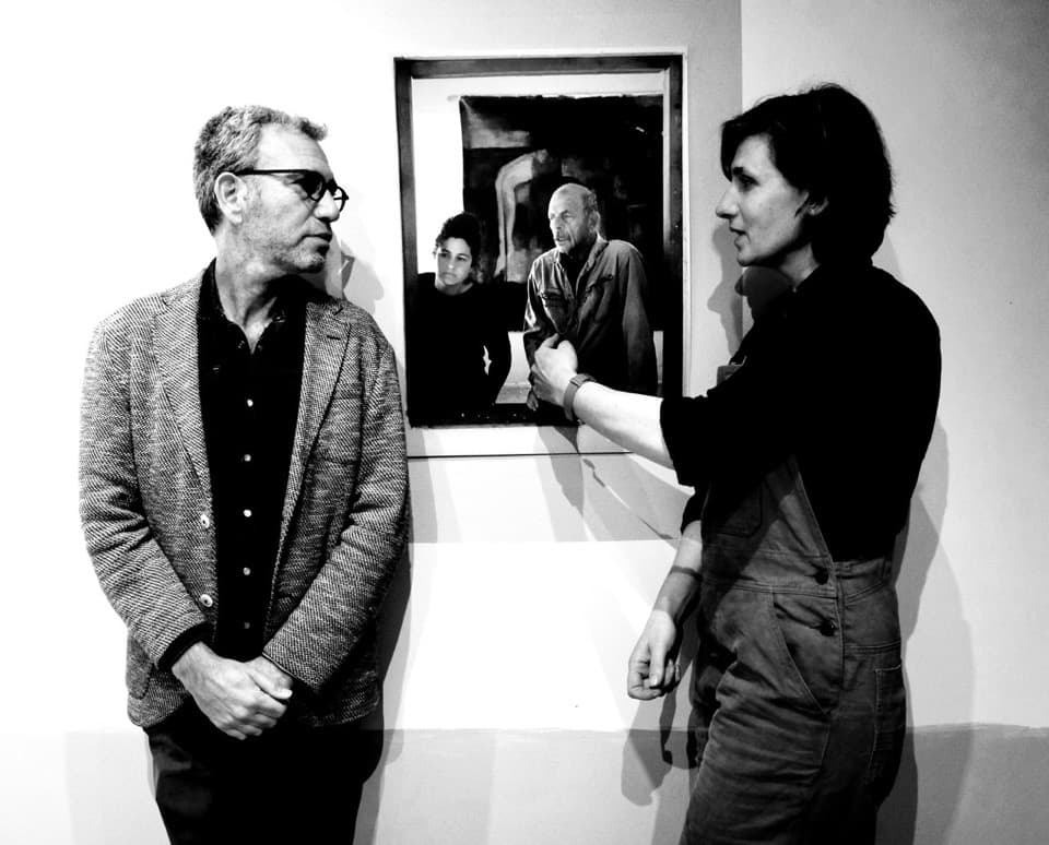 Leading Australian and Israeli artists have contributed to the exhibition, including filmmaker Danny Ben-Moshe (LHS) and curator and sculptor Nina Sanadze (Image: Belle Stewart).