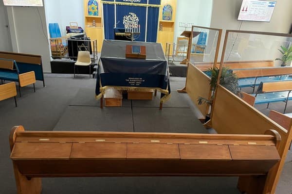 Restored pew from Bankstown Synagogue