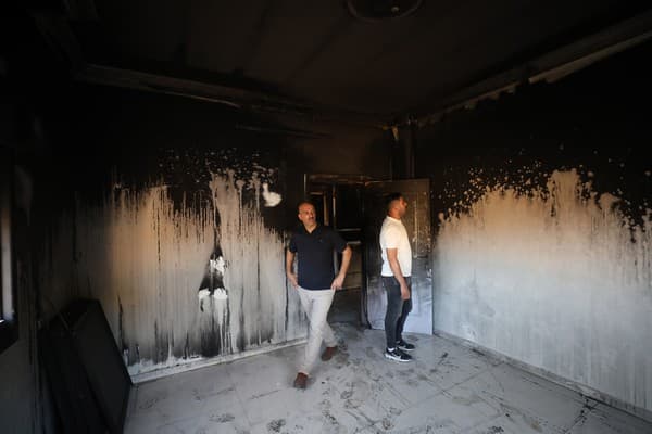 Palestinians Inspect Fire-Damaged Home Following Settler Attack Near Nablus