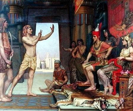Joseph interpreting dreams for Pharoah