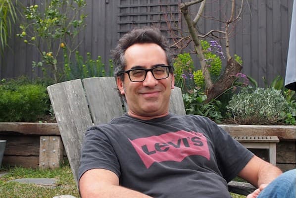 Danny Katz in relaxed mode (James Willis (SMH/Age)