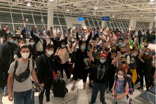 South African olim in Addis Ababa en route to Israel