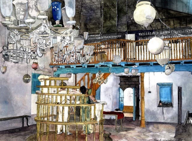 Parur Synagogue Interior, Jew Town Paravur. Built 1164 (Jay Waronker)