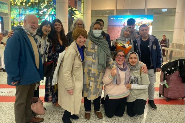 SASS Group 2 and their family at Sydney airport