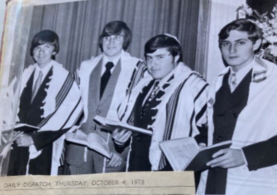 Leading the Rosh Hashanah services, aged 16
