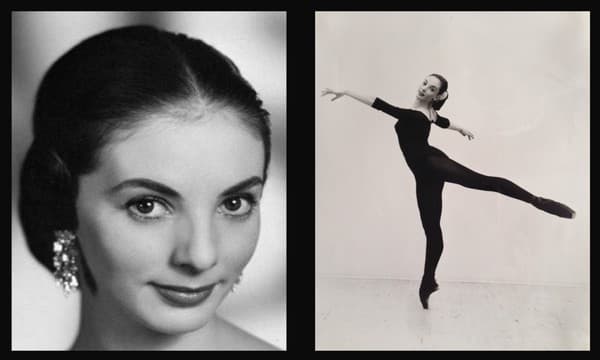Joyce Vanderveen in her younger days as a ballerina. Her childhood violin is being brought out specially for the production.