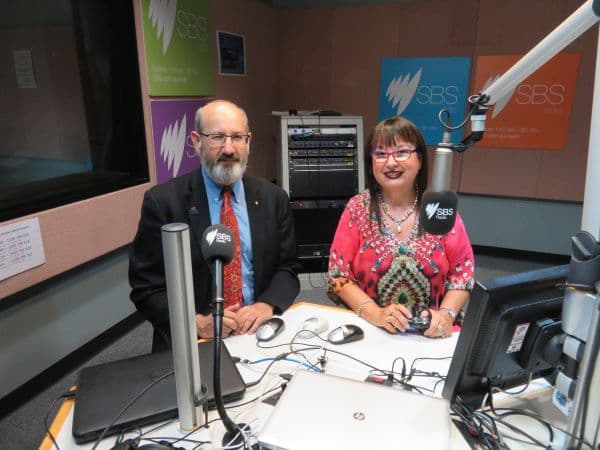 Jones with Nitza Lowenstein on SBS radio