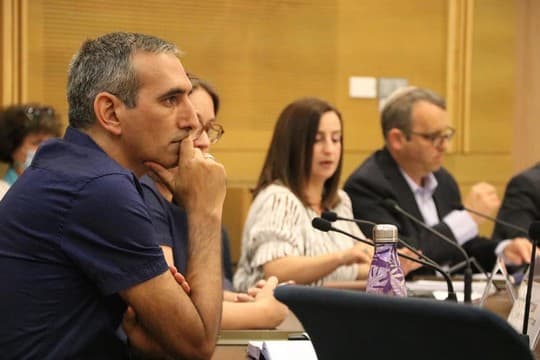 Rabbi Dabush at a meeting in the Knesset (courtesy)