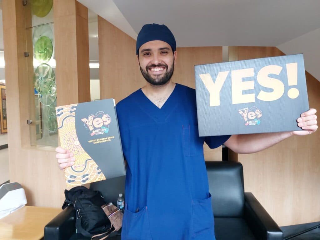 Friedland campaigning for the Yes vote during the 2023 Referendum <em>(Image supplied)</em>.
