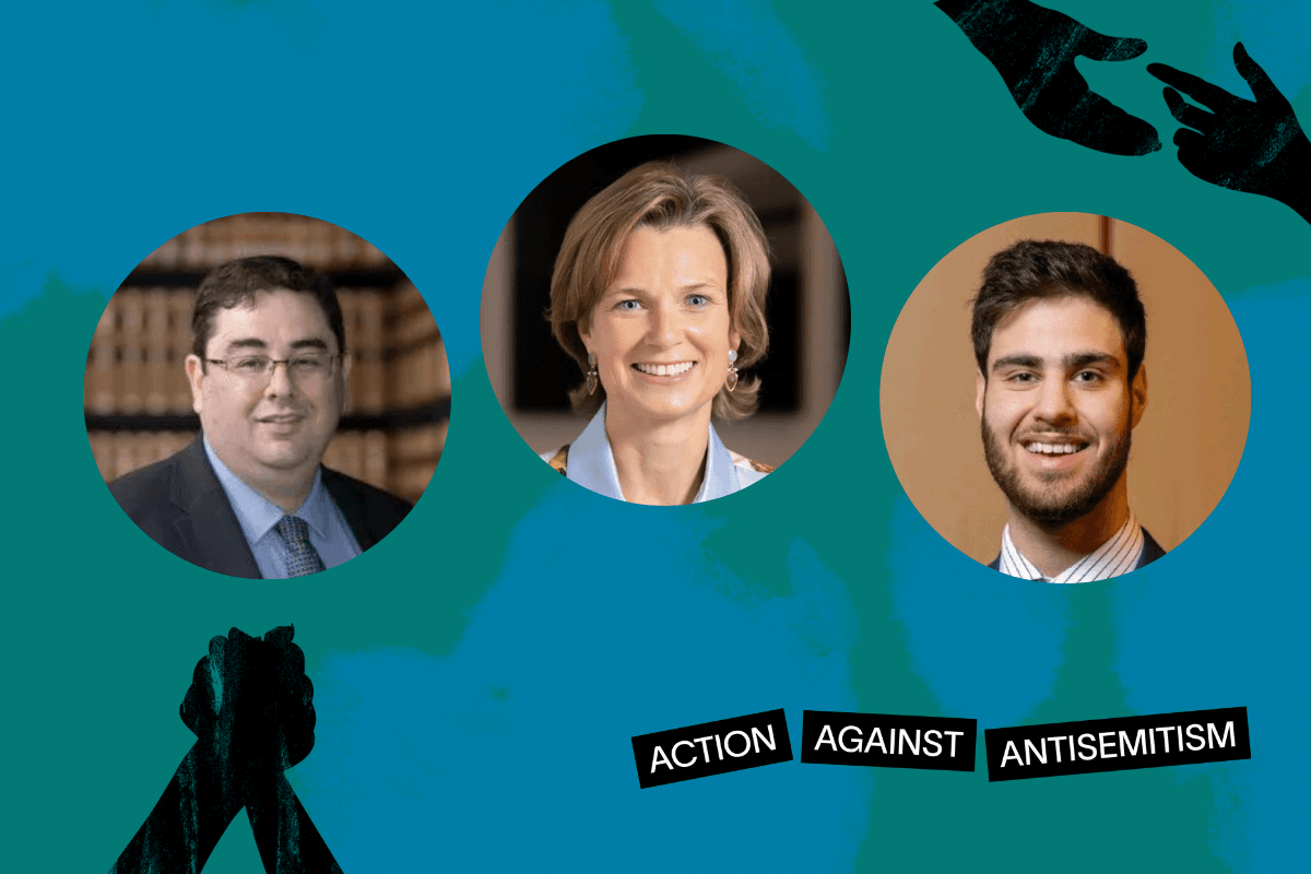 Images of speakers at TJI's free antisemitism zoom on May 6