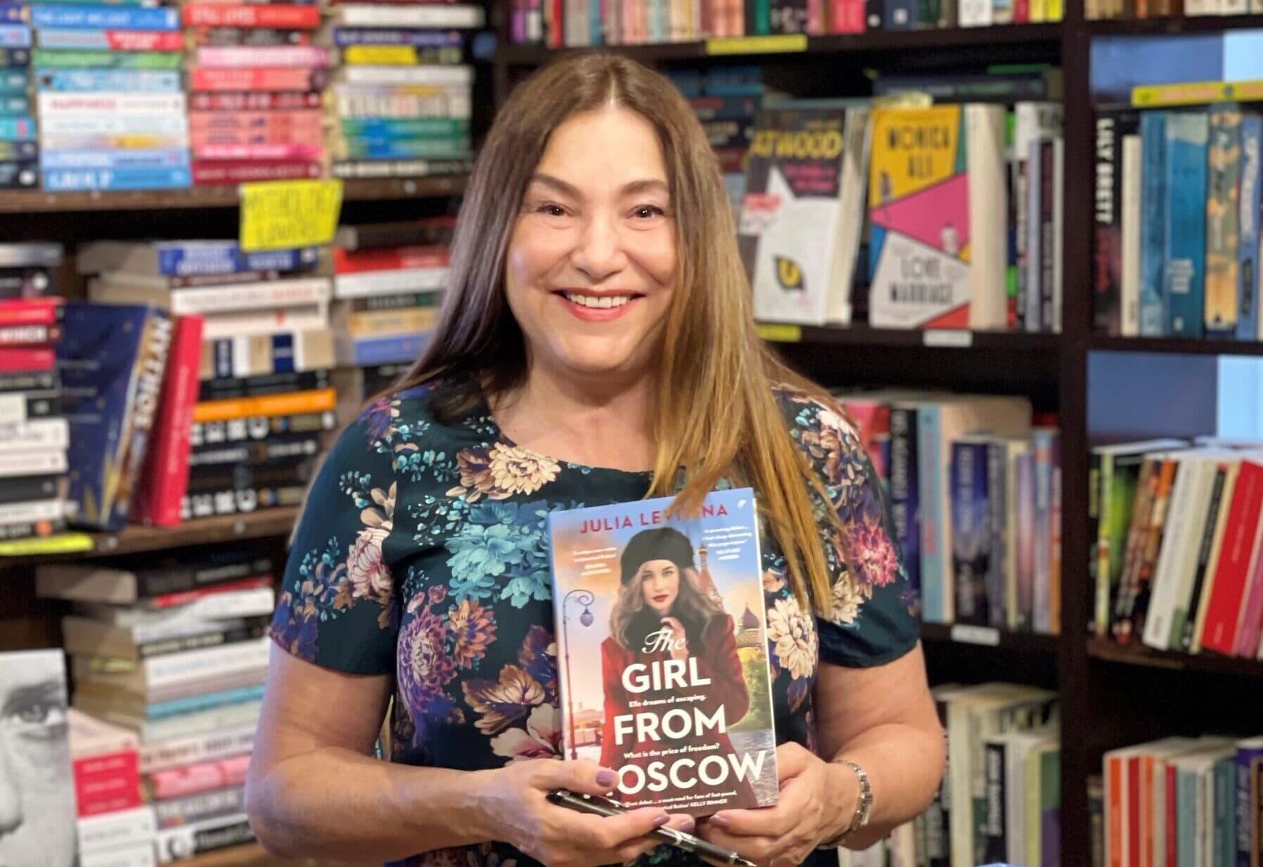 Julia Levitina holding her book
