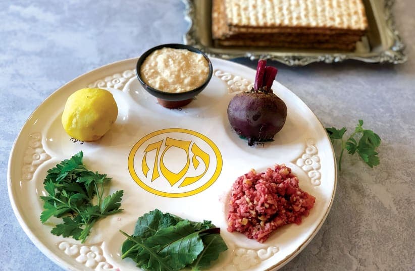 Sweder plate with beetroot instead of shankbone