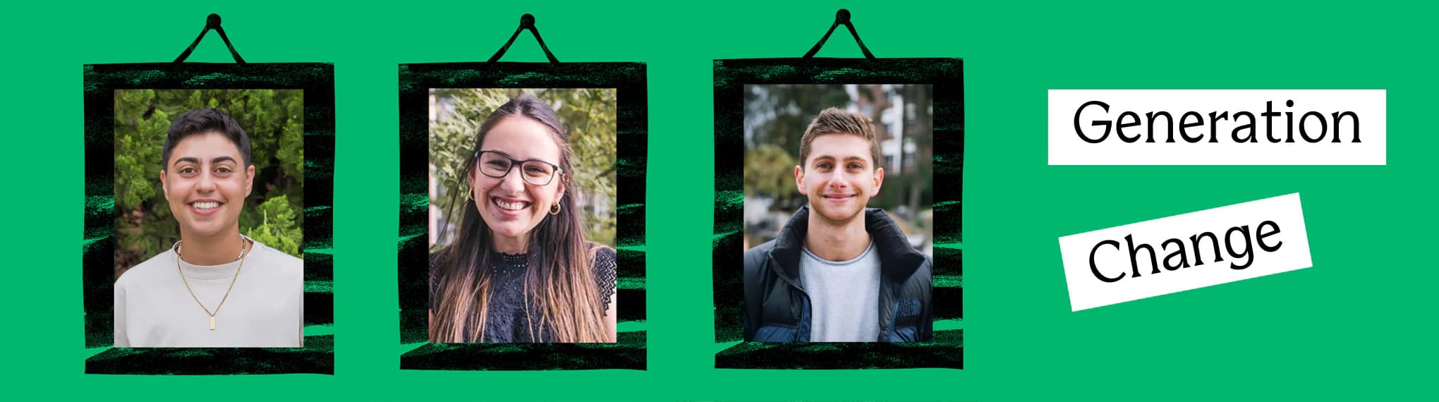Portraits of young Jewish changemakers featured in The Jewish Independent’s Generation Change series