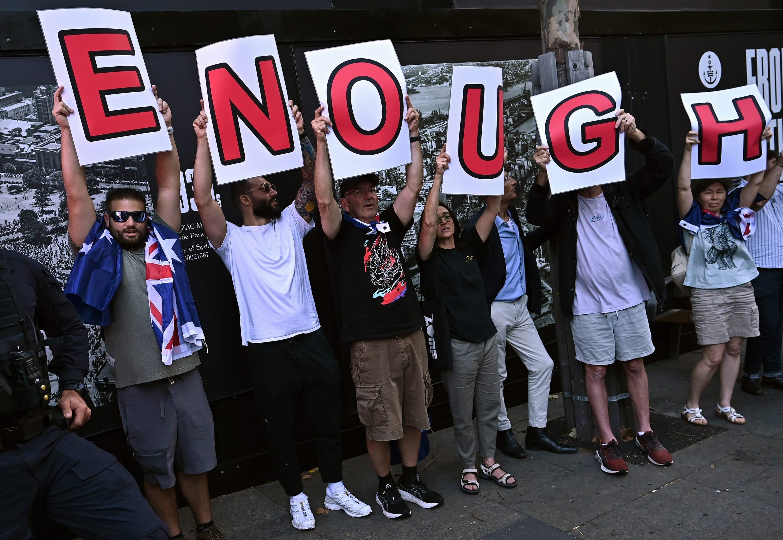 enough ANTI-SEMITISM RALLY SYDNEY