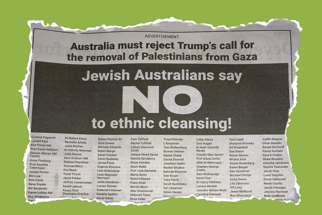 Jews say no to ethnic cleansing