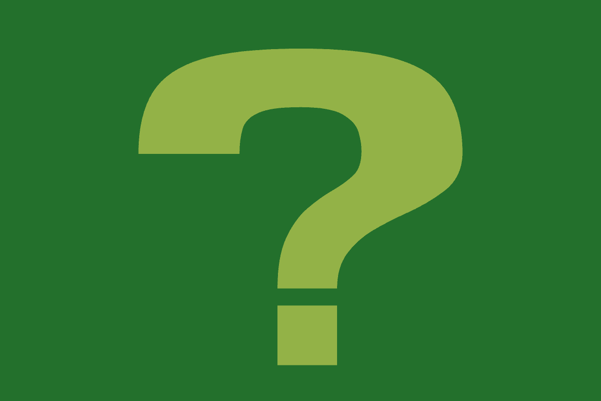 green question mark