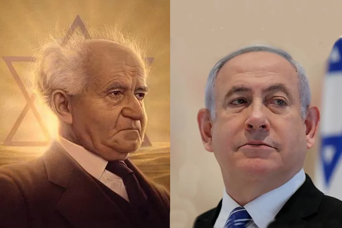 Two men, one looking disapprovingly at the other