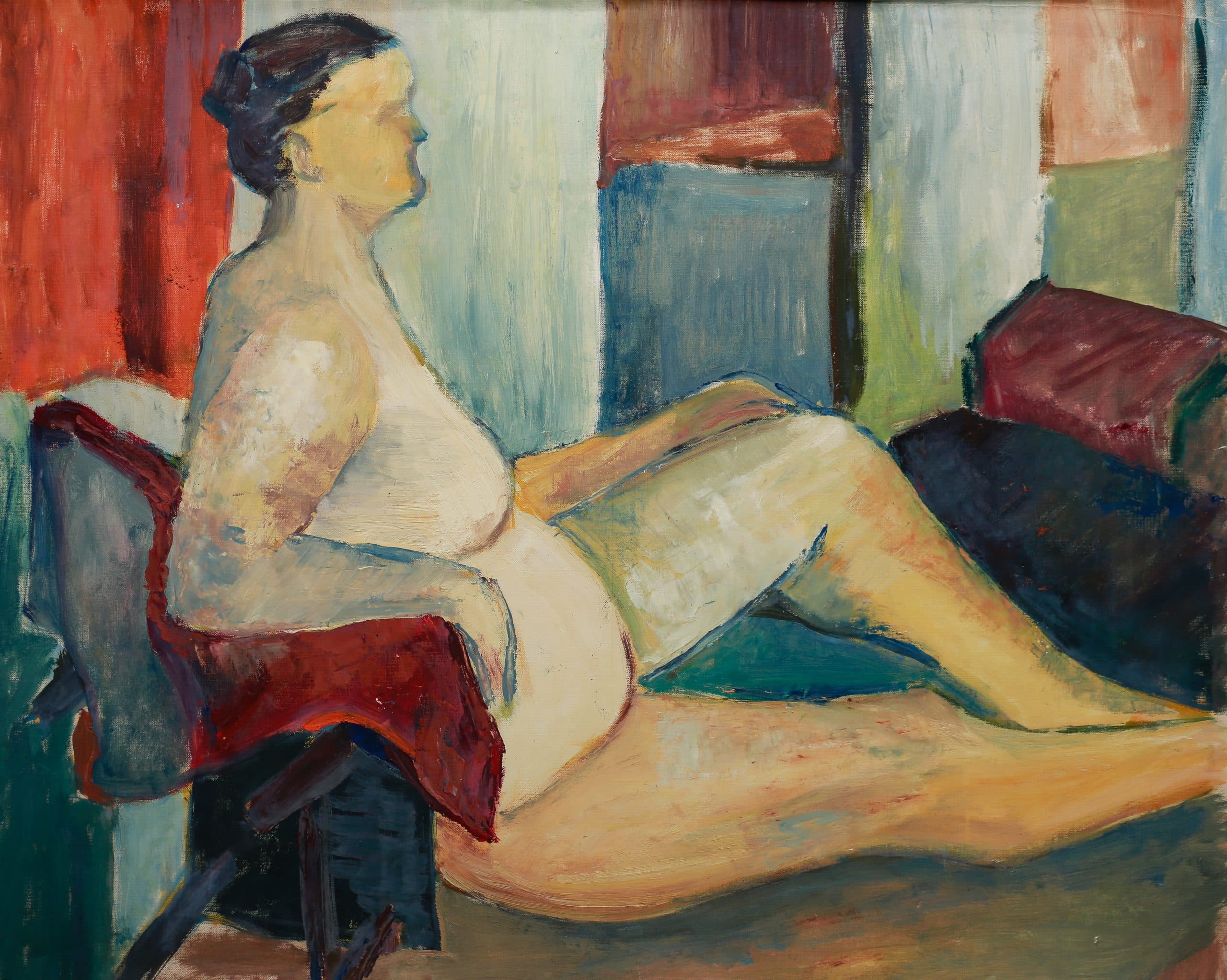 Nude in cubist style