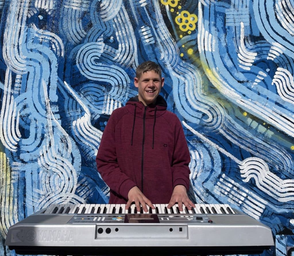 21-year-old Asher Stanton plays keyboard by ear (Image: supplied).