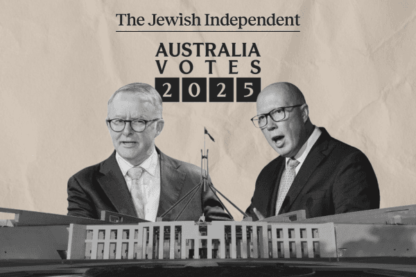 Albanese, Dutton and Parliament House illustration