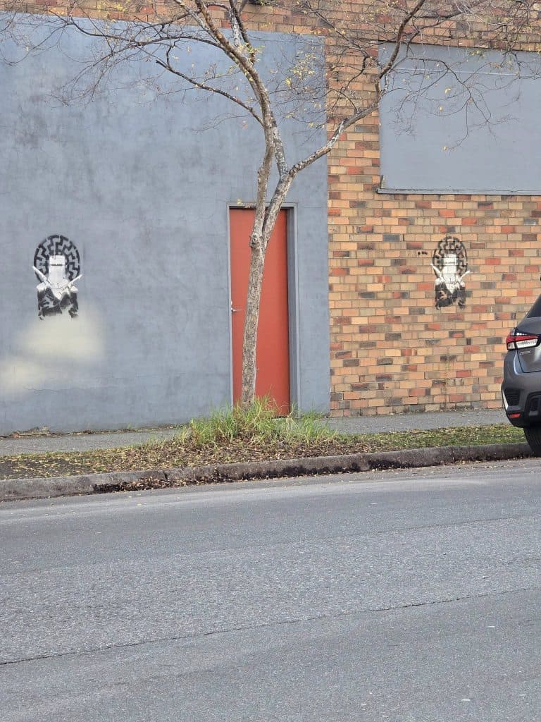 Antisemitic graffiti sprayed across Elsternwick on Sunday (Image: Facebook)