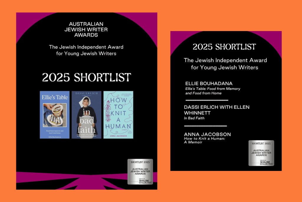 The 2025 shortlist for The Jewish Independent Award for Young Jewish Writers (Image: supplied).