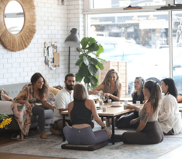 A gathering at Ananda Yoga Centre in Belgrave (Image: courtesy of Ananda Yoga Centre).