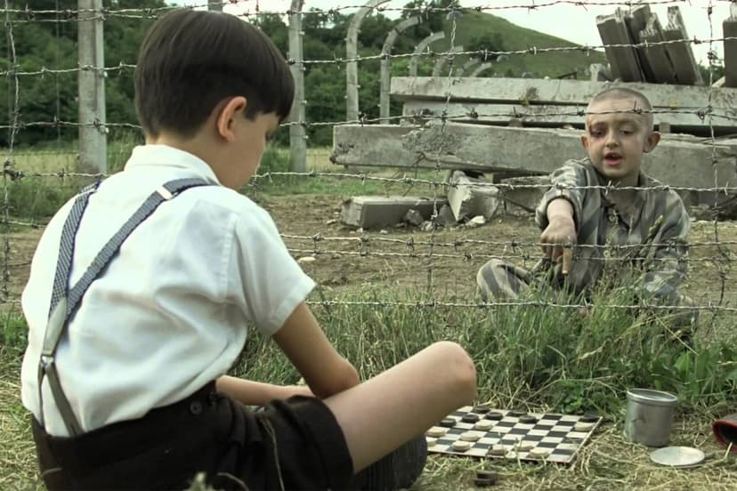 A still from the film of 'The Boy in Striped Pyjramas', based on the novel by John Boyne. Both book and film were widely criticised as unrealistic exploitations of the Holocaust.