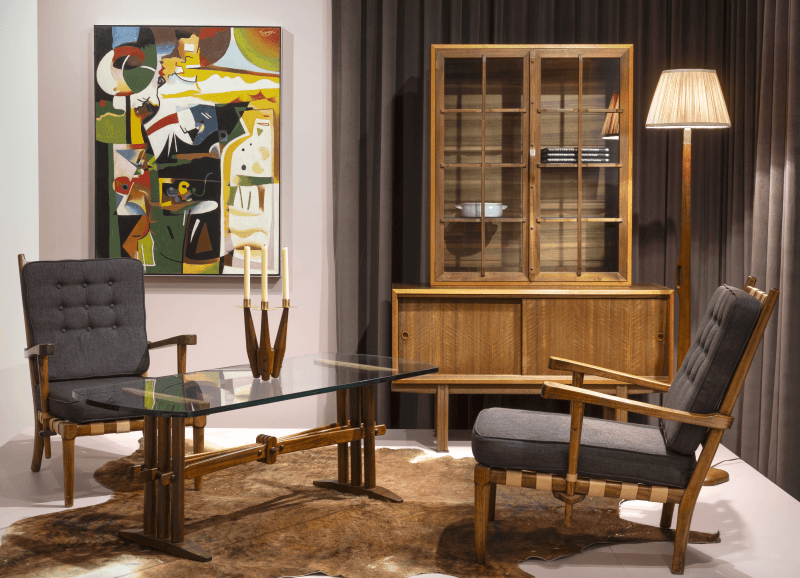 Krimper's furniture (Image: Bayside Gallery. Painting: Percy Watson, Colour Composite, 1954).