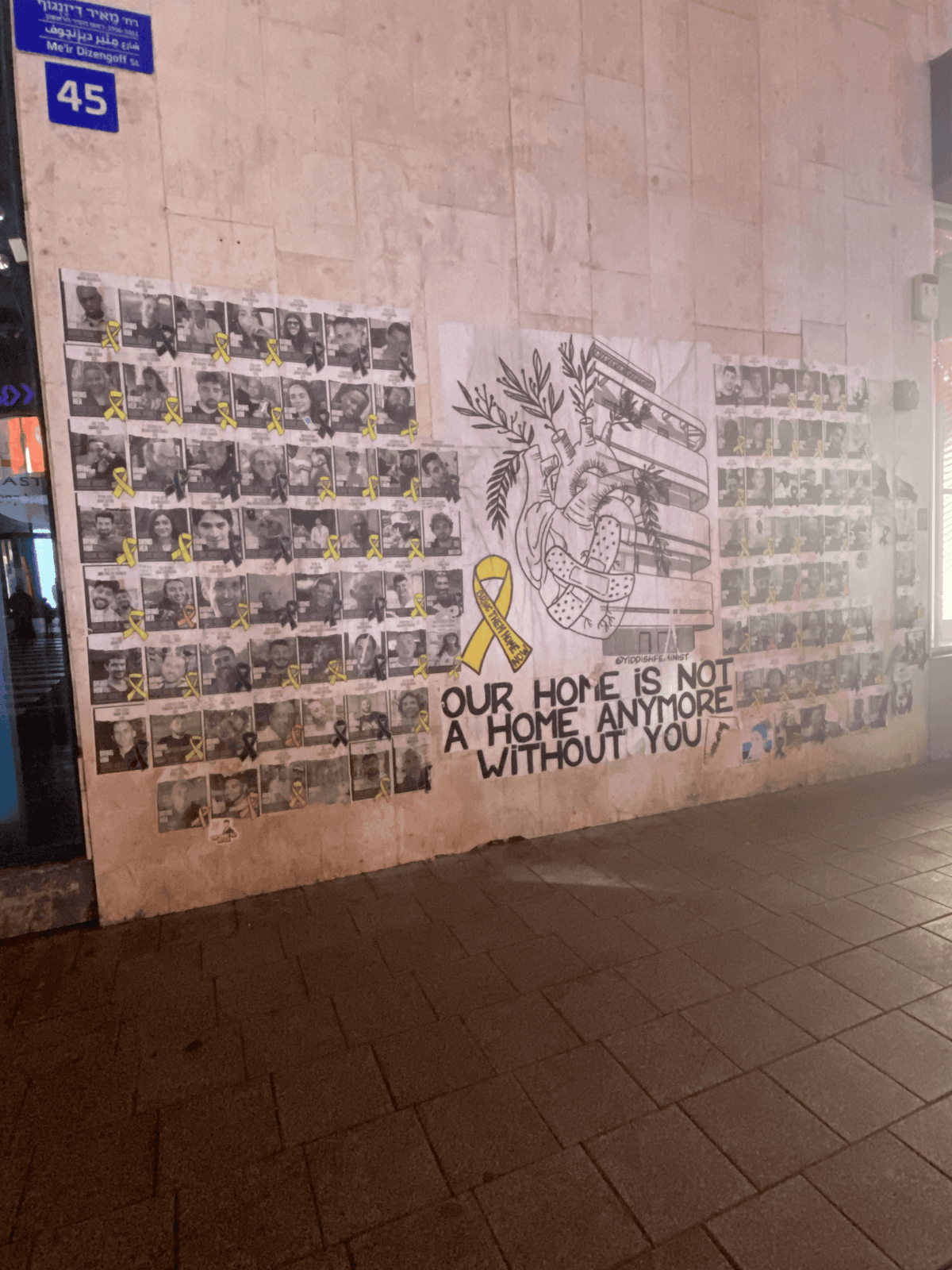 The 'Bring Them Home' mural in Israel (Image: Ariella Tracton).
