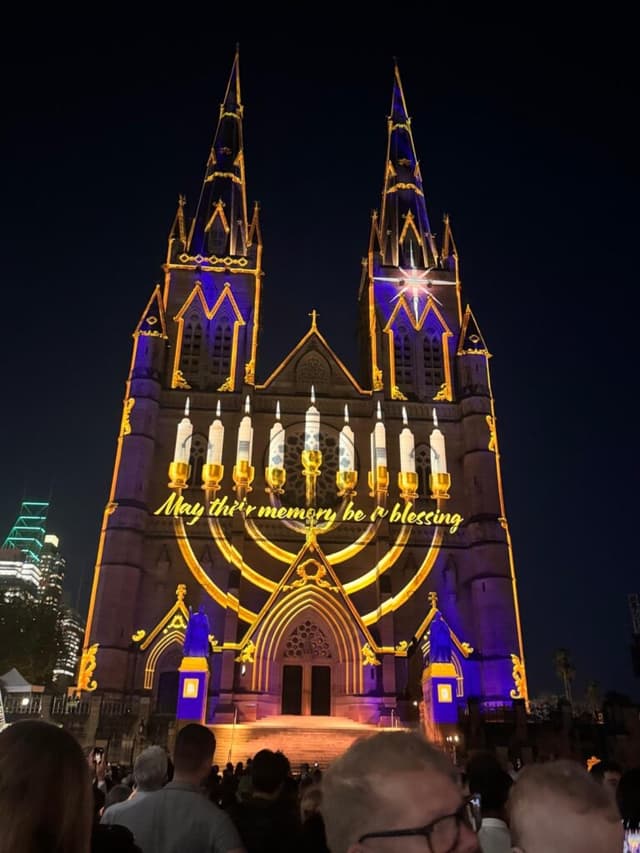 St Mary's Cathedral on Wednesday night (TJI)