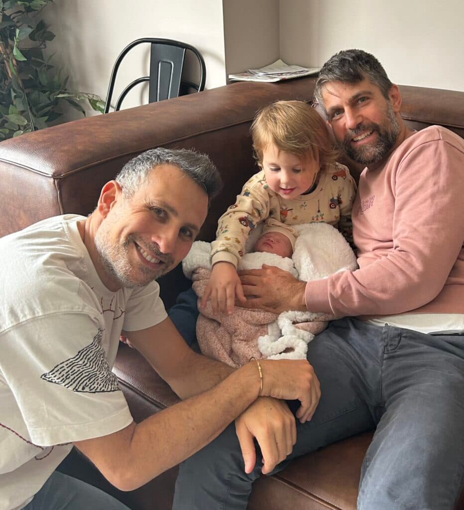 The happy family of four (supplied).