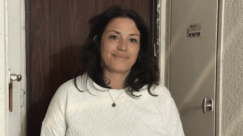 French activist Albane Buriel was chased by masked settlers (supplied)