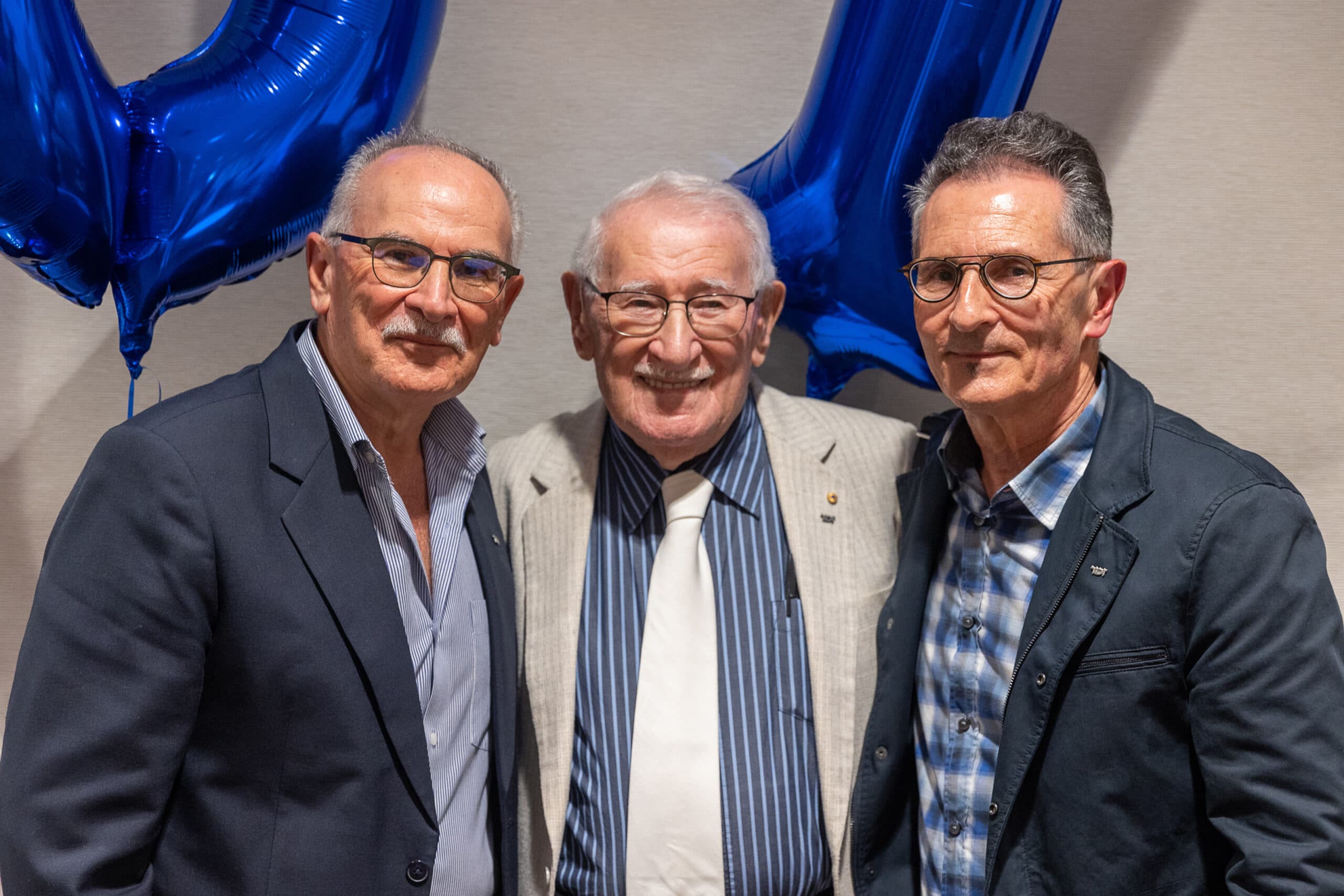 Andre, Eddie and Michael Jaku at Eddie’s 101st bday party