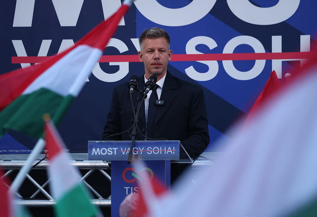 Peter Magyar Holds Final Campaign Rallies On Eve Of Hungarian Elections