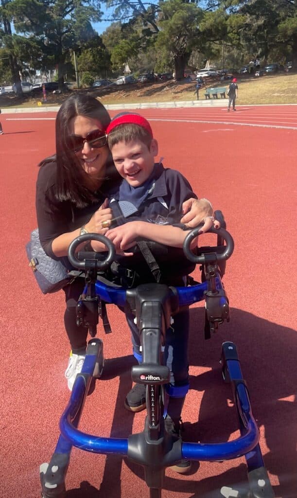 Rebbetzin Menucha Cooper and her son Mendy<br>(Images: provided)