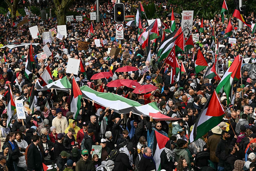 harbour bridge palestine protest