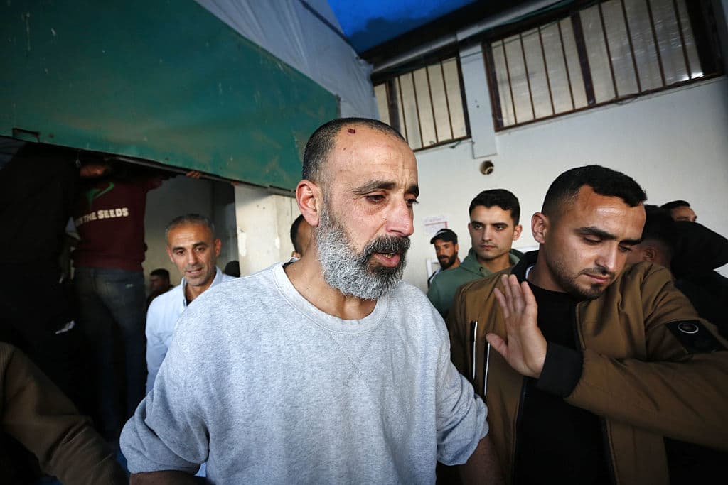 A group of Palestinians released by Israel arrives in Gaza