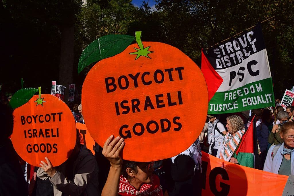 Boycott Israel sign