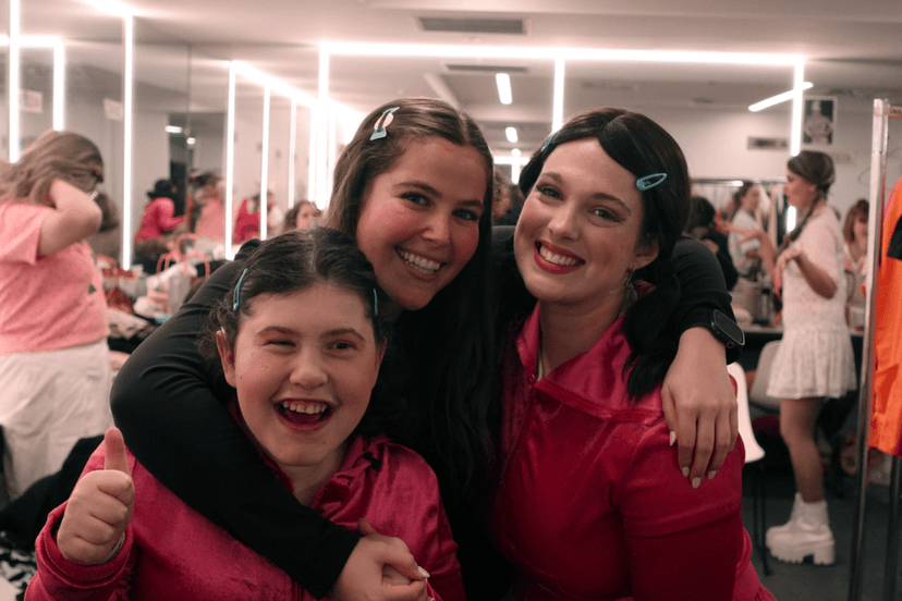 Zoe Better (far left) with friends Tyla Chapman and Eden Hayes (supplied)