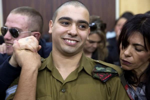 Israeli soldier Elor Azaria on his release in 2018 (Reuters) 