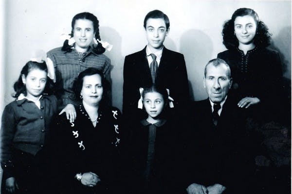 Alfred Gubbay (back row, centre) aged 15-16 years, 1949