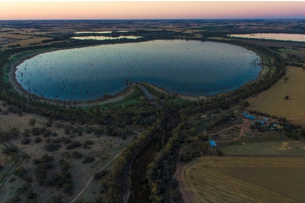 Aerial view of Lake Boort